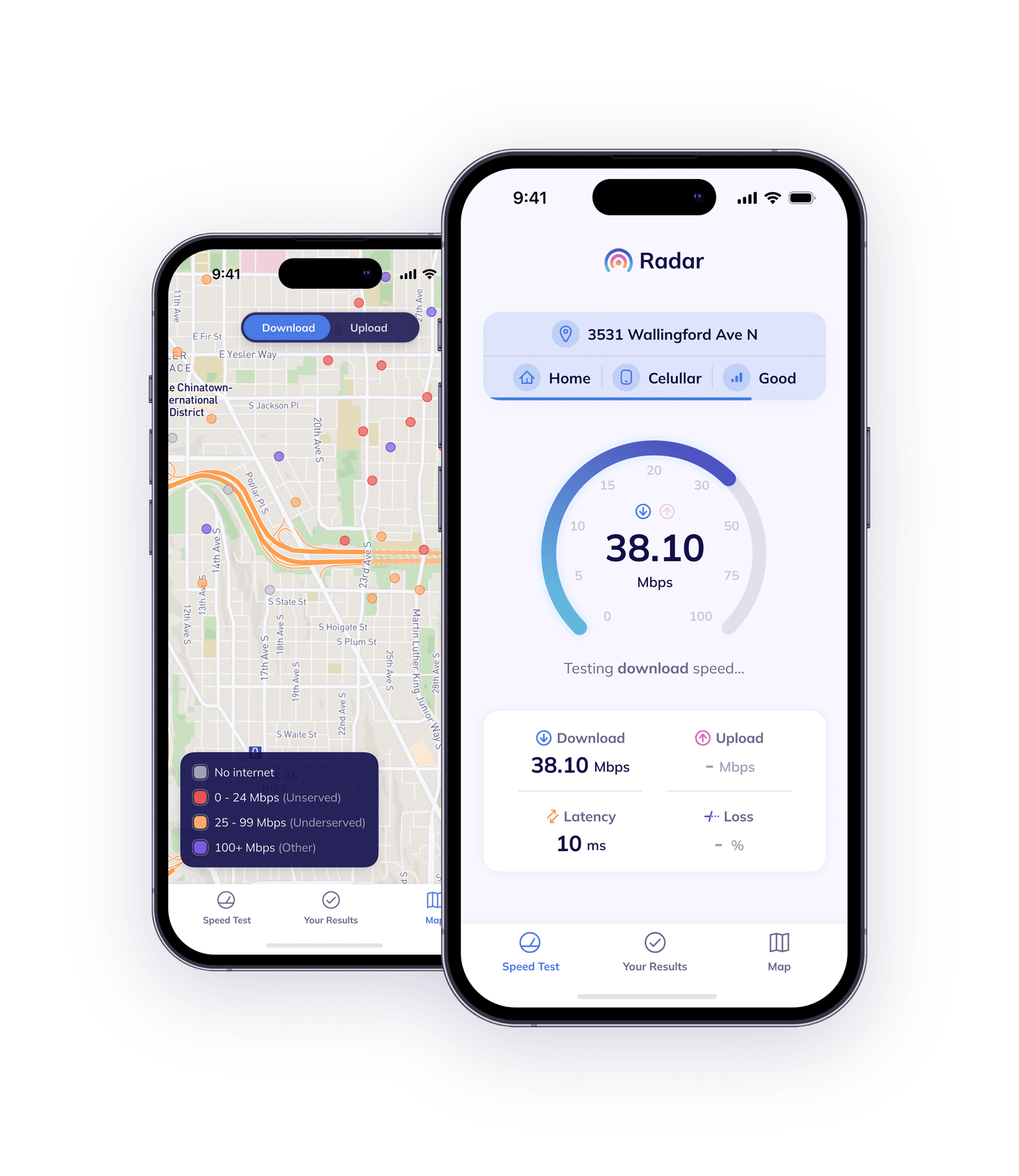 Radar Broadband Speed Test For Mobile Devices